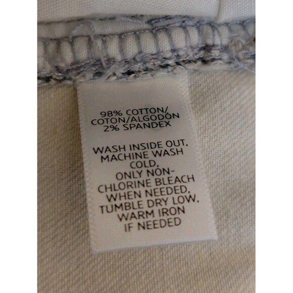 Ann Taylor Loft Curvy Skinny Ankle Size 31/12 Gray Tiny Floral Print Jeans - Picture 9 of 12